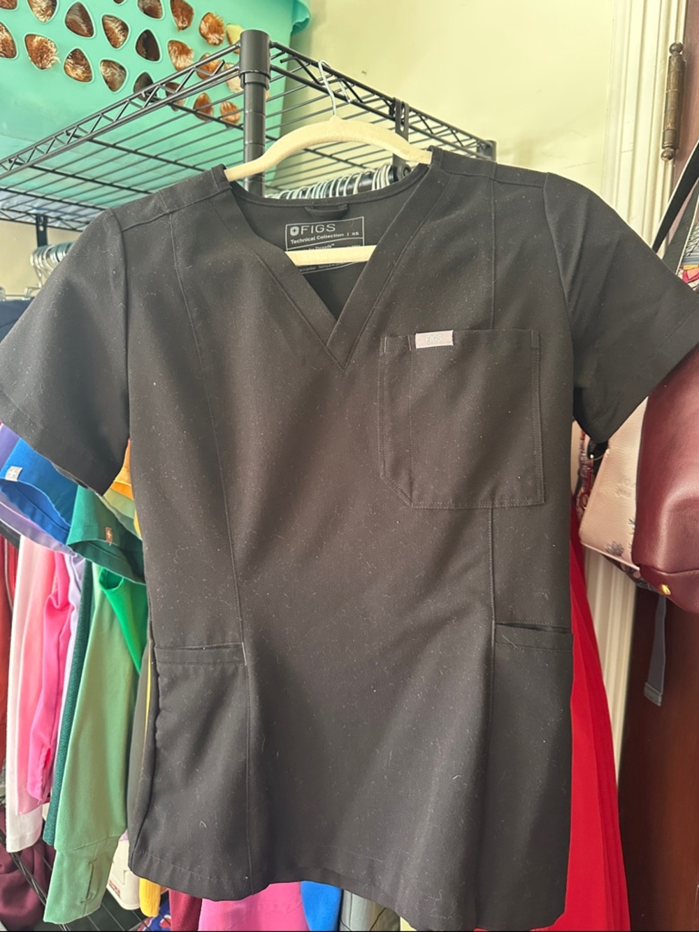 Figs Black Scrub Top and joggers
